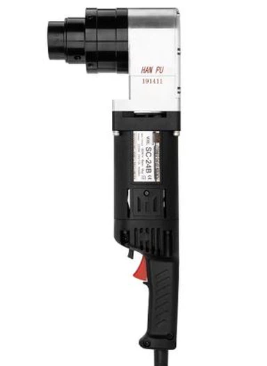 Kompaktiškas kampinis šlyties veržliaraktis, skirtas griežtoms vietoms